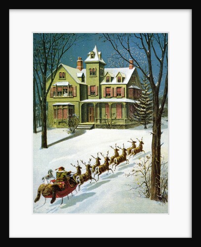 A Miniature Sled, and Eight Tiny Reindeer by William Roger Snow