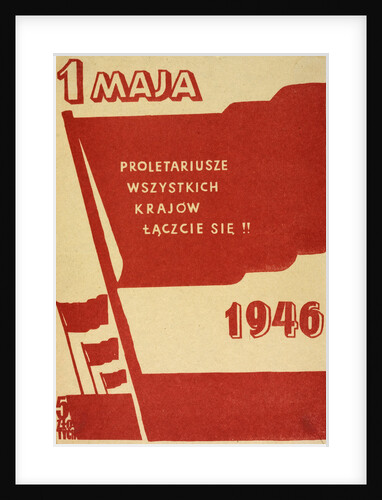 Polish May Day poster from Krakow in 1946 by Anonymous