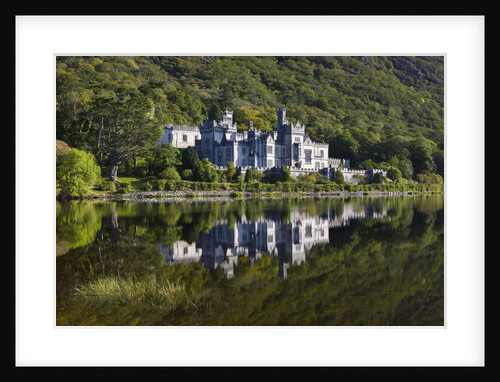 Kylemore Abbey reflected in lake by Anonymous