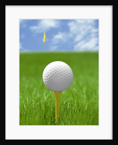 Golf ball on tee by Anonymous