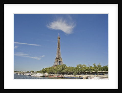 Eiffel Tower viewed from the Seine by Anonymous