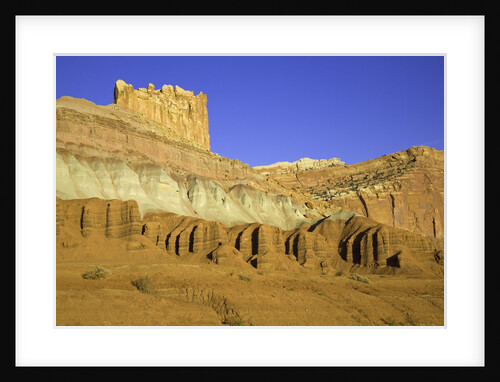 Castle and Fluted Wall Formations in Capitol Reef National Park by Anonymous