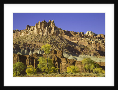 Castle and Fluted Wall Formations in Capitol Reef National Park by Anonymous