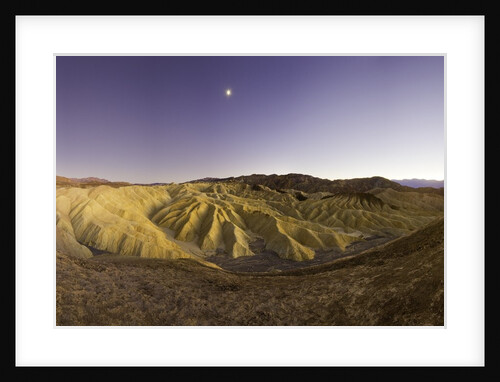 Moon over Zabriskie Point in Death Valley National Park by Anonymous