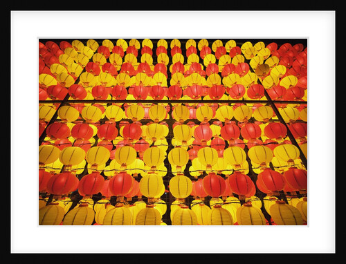 Yellow and orange paper lanterns by Anonymous