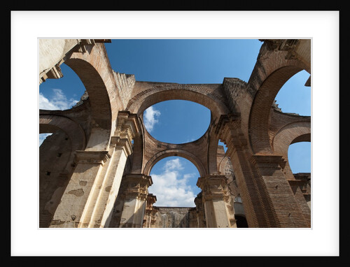 Arches in old cathedral ruins in Antigua in Guatemala by Anonymous