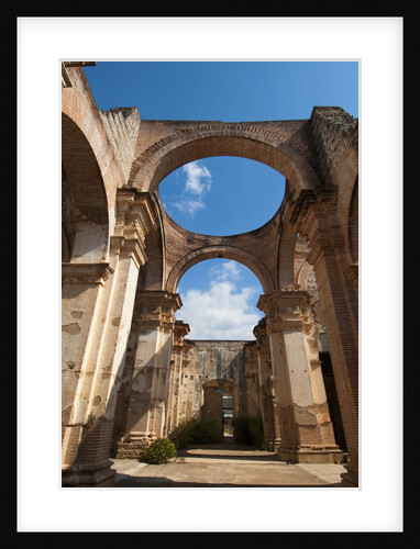 Arches in old cathedral ruins in Antigua in Guatemala by Anonymous