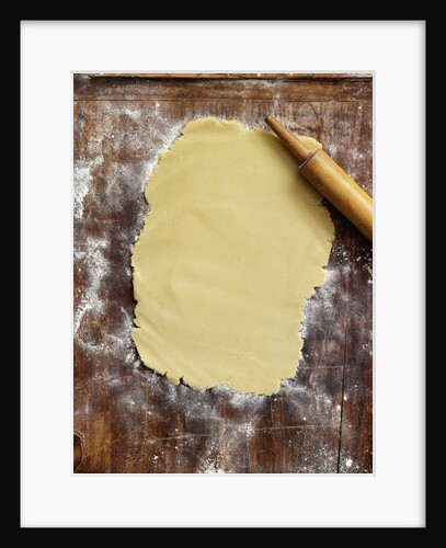Sugar cookie dough and rolling pin by Anonymous