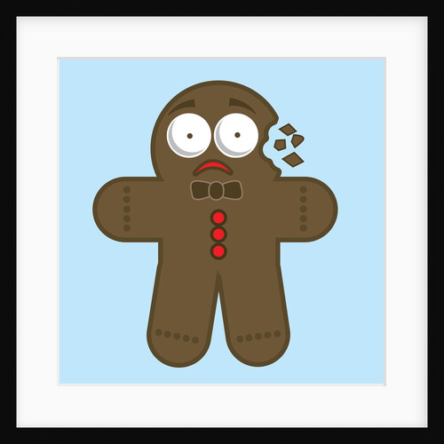 Crumbling gingerbread man by Anonymous