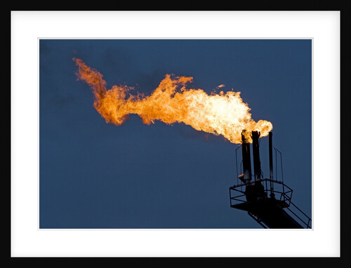 Natural gas flare by Anonymous