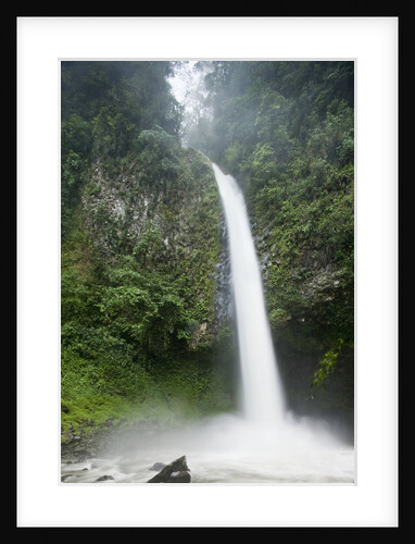 Waterfall in Rainforest Along Fortuna River by Anonymous