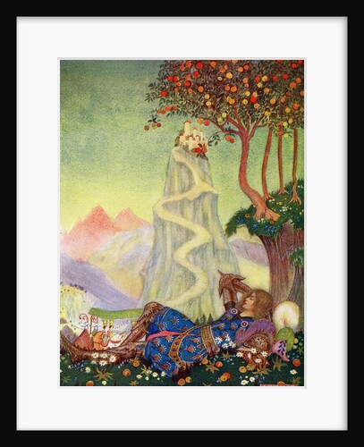 Illustration of Sir Lancelot sleeping by Thomas MacKenzie