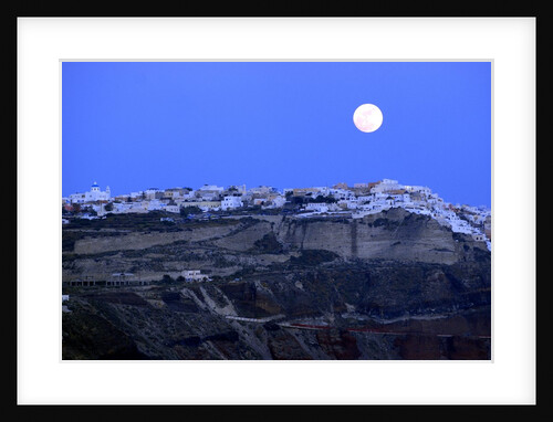Full Moon over Santorini by Anonymous