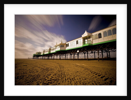 Pier at Lytham St. Annes extends over a sandy beach by Anonymous