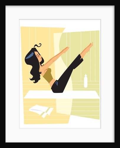 Woman doing Pilates by Anonymous