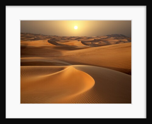 Intense Sun over sand dunes around Dubai by Anonymous