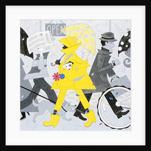 Girl in Yellow Raincoat by Anonymous
