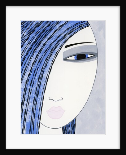 Woman with Blue Hair by Anonymous