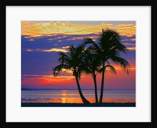 Colorful sunset over Sombrero Beach in the Florida Keys by Anonymous