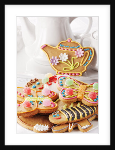 Iced and decorated holiday cookies by Anonymous