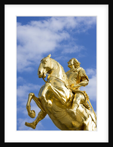 Golden Rider Equestrian Statue in Dresden by Anonymous