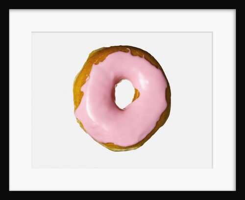 Donut with pink icing by Anonymous