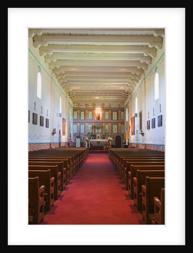 Church interior at Mission Santa Ines by Anonymous