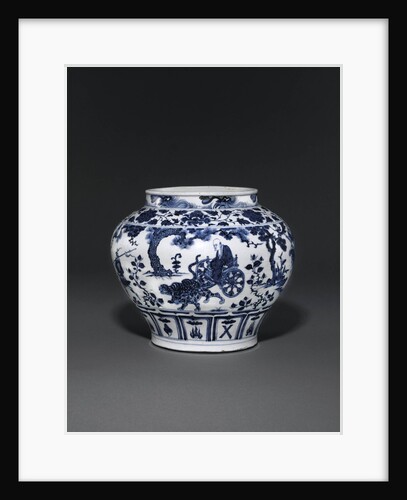 Blue and white Yuan dynasty Guan by Anonymous