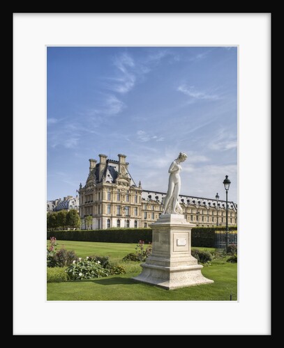Statue of Nymphe and Louvre Museum, Paris by Anonymous