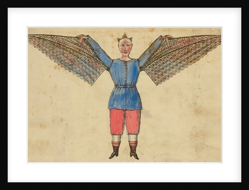 Man with wings attached to tunic by Anonymous