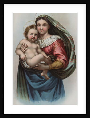 Lithograph of Raphael's Sistine Madonna by Anonymous