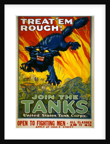 Treat 'Em Rough! Join the Tanks poster by August William Hutaf