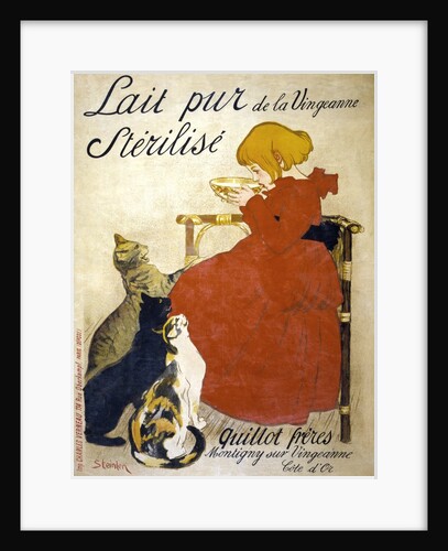 Lait pur Sterilise poster by Theophile Alexandre Steinlen