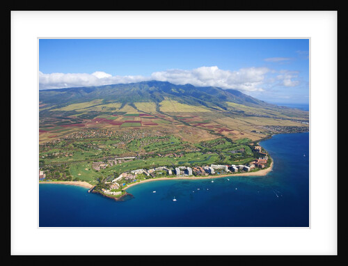 West Maui Mountains behind Kaanapali Beach by Anonymous