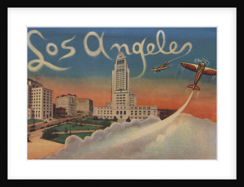 Skywriting airplanes in Los Angeles by Anonymous
