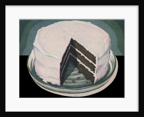 Chocolate devil's food cake with vanilla icing by Anonymous
