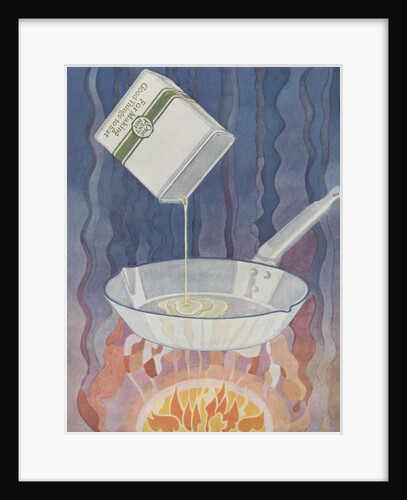 Oil in frying pan by Anonymous