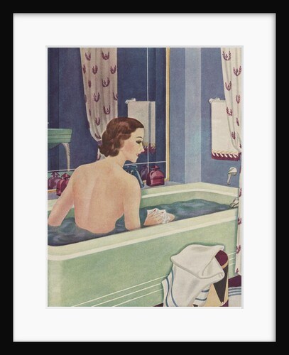 Woman in bathtub by Anonymous