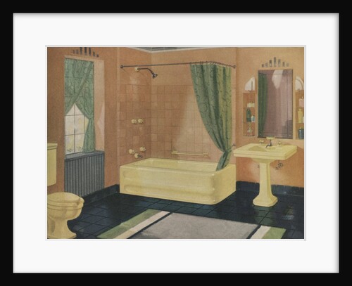 Yellow and green bathroom by Anonymous