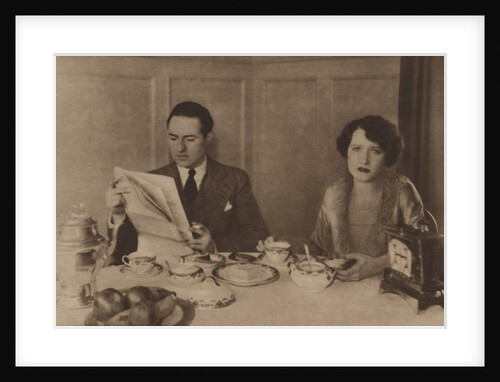 Husband and wife at breakfast by Anonymous