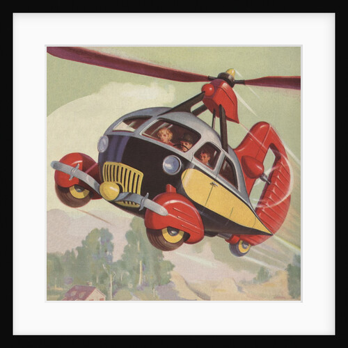 Futuristic helicopter car by Anonymous
