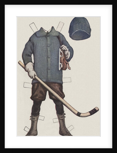Paper doll with hockey clothes by Anonymous