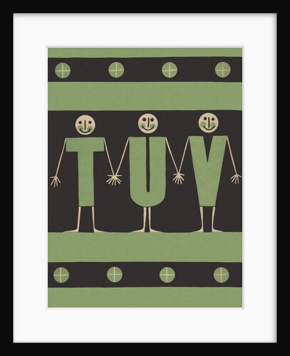 Personified letters T U V by Anonymous