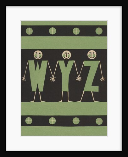 Personified letters W Y Z by Anonymous