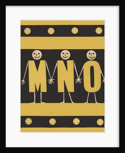 Personified letters M N O by Anonymous