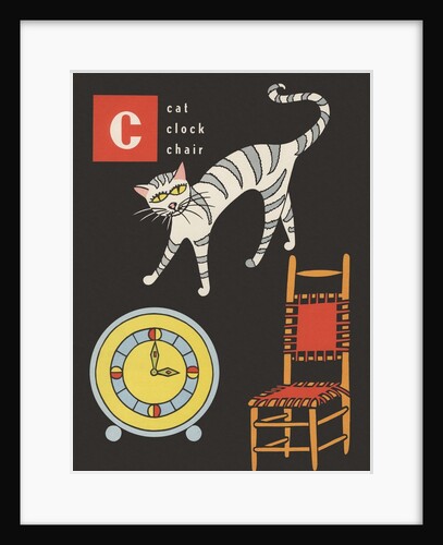 C is for cat clock chair by Anonymous