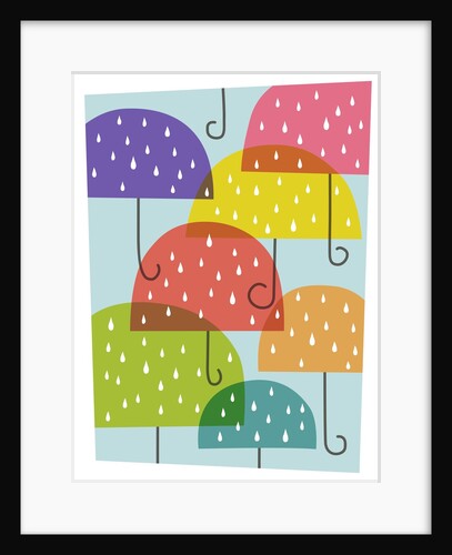 Raining umbrellas by Anonymous