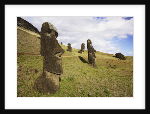Moai at Rano Raraku on Easter Island by Anonymous
