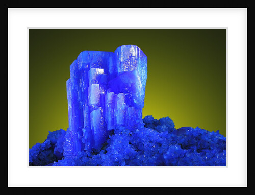 Blue Chalcanthite mineral in matrix by Anonymous