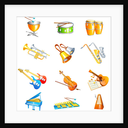 Different types of musical instruments by Anonymous